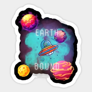 Alien spaceship Sticker